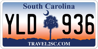 SC license plate YLD936
