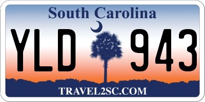 SC license plate YLD943