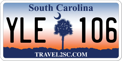 SC license plate YLE106