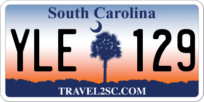 SC license plate YLE129