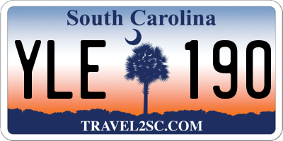 SC license plate YLE190