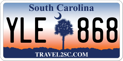 SC license plate YLE868