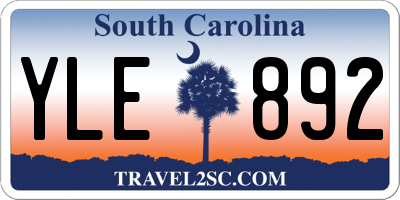 SC license plate YLE892