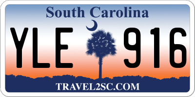SC license plate YLE916
