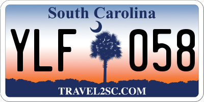 SC license plate YLF058