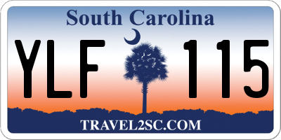 SC license plate YLF115