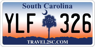 SC license plate YLF326