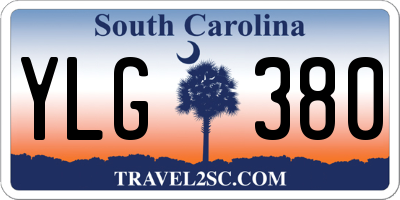 SC license plate YLG380