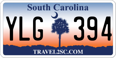 SC license plate YLG394
