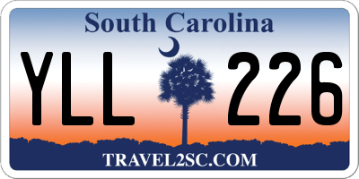 SC license plate YLL226
