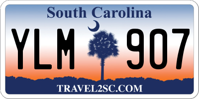 SC license plate YLM907