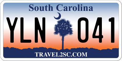 SC license plate YLN041