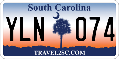 SC license plate YLN074