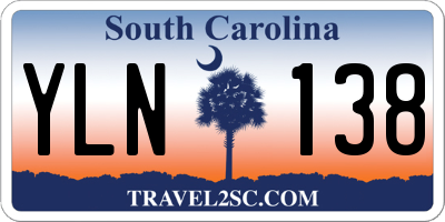 SC license plate YLN138
