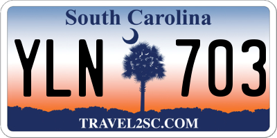 SC license plate YLN703