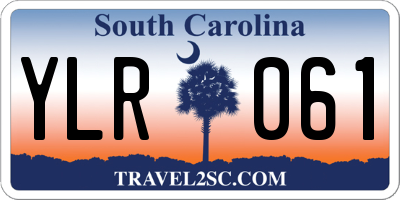 SC license plate YLR061