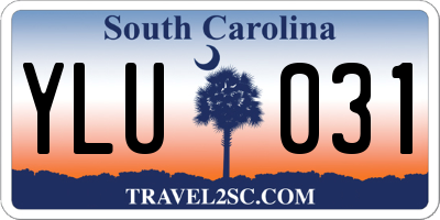 SC license plate YLU031