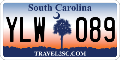 SC license plate YLW089