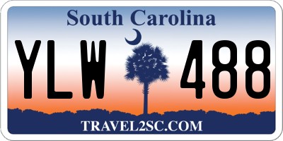 SC license plate YLW488