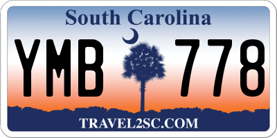 SC license plate YMB778