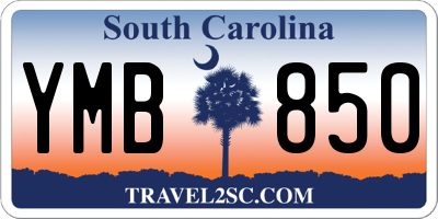 SC license plate YMB850