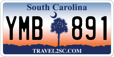 SC license plate YMB891