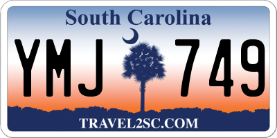 SC license plate YMJ749