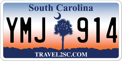 SC license plate YMJ914