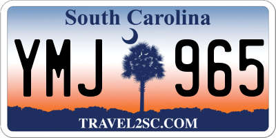 SC license plate YMJ965