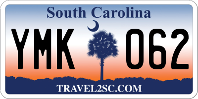 SC license plate YMK062