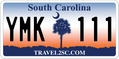 SC license plate YMK111