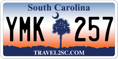 SC license plate YMK257