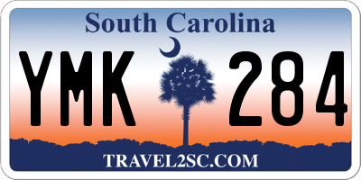 SC license plate YMK284