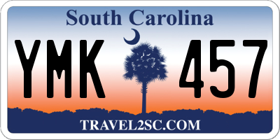 SC license plate YMK457