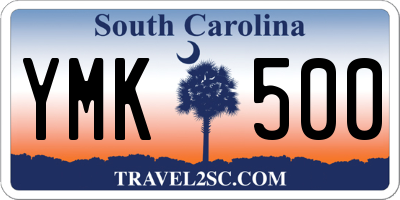 SC license plate YMK500