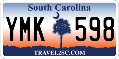 SC license plate YMK598