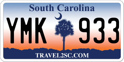 SC license plate YMK933