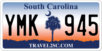 SC license plate YMK945
