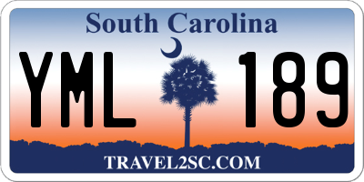 SC license plate YML189