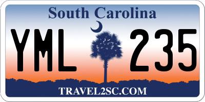 SC license plate YML235