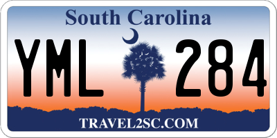SC license plate YML284