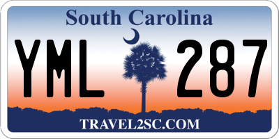 SC license plate YML287
