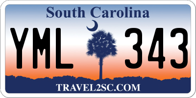 SC license plate YML343