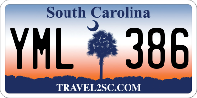 SC license plate YML386