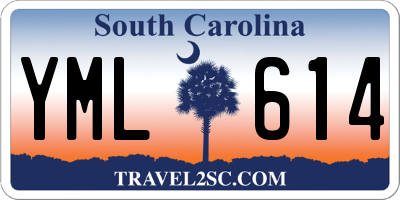 SC license plate YML614