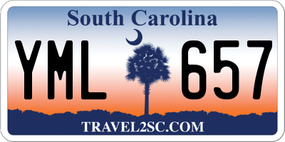 SC license plate YML657