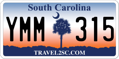 SC license plate YMM315