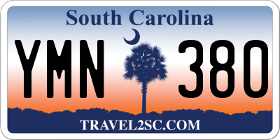 SC license plate YMN380