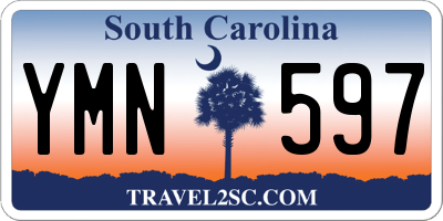 SC license plate YMN597