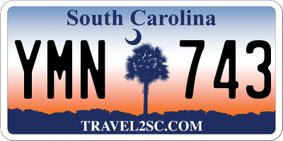 SC license plate YMN743